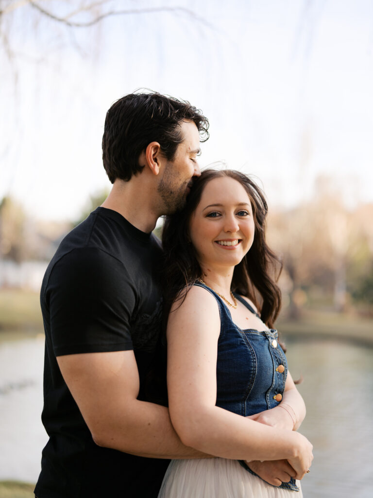 Close up portrait of couple captured by a Reno photographer in a couples session